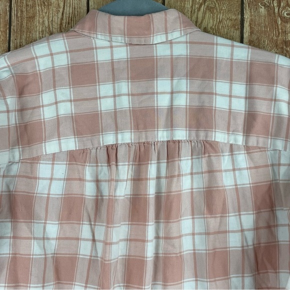 Madewell Central Long Sleeve Button Down Shirt in Pink Danville Plaid size xs - Picture 10 of 16